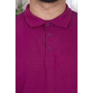 Футболка мужская "Поло" хлопок (последний размер) фиолетовый 54