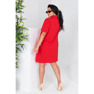 Платье женское "Polo-2" пике (последний размер) красный 58,60