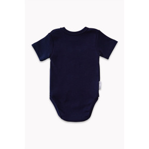 Боди для новорожденных "Ричи" 10222 интерлок пенье (последний размер) темно-синий 74,86