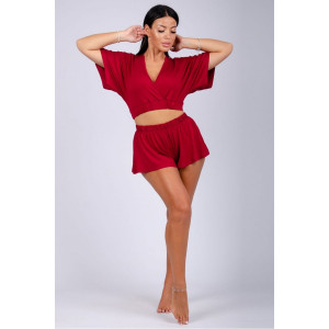 Пижама женская "Софт 3" кулирка (р-ры: 40-50) бордовый