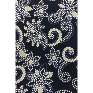 Платье "Феникс" трикотаж (р-ры: 46-58) темно-синий с белыми цветами