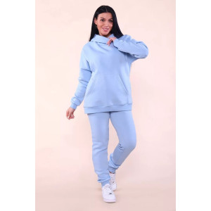 Костюм двойка женский 399 "XXI" футер 3-х нитка с начесом (последний размер) голубой 50