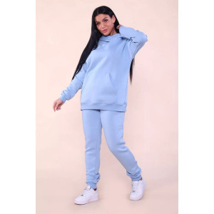 Костюм двойка женский 399 "XXI" футер 3-х нитка с начесом (последний размер) голубой 50