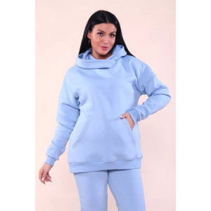 Костюм двойка женский 399 "XXI" футер 3-х нитка с начесом (последний размер) голубой 50