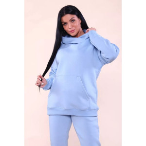 Костюм двойка женский 399 "XXI" футер 3-х нитка с начесом (последний размер) голубой 50