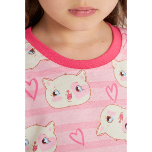 Пижама детская "Зефирка" трикотаж (р-ры: 92-134) розовый