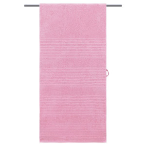 Полотенце махровое "Рельефная полоса" розовый