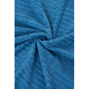 Полотенце махровое "Рельефная полоса" синий