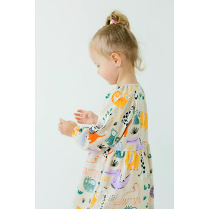 Платье детское "Нана-7" кулирка (р-ры: 98-134) бежевый