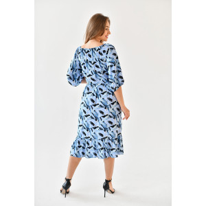 Платье женское "Ассоль" штапель (р-ры: 44-58) голубой