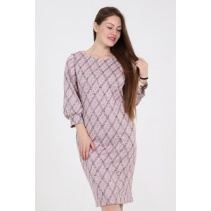 Платье женское ODIS-П433Р трикотажный жаккард (р-ры: 46-54) розовый