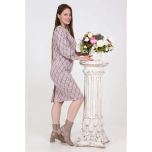 Платье женское ODIS-П433Р трикотажный жаккард (р-ры: 46-54) розовый