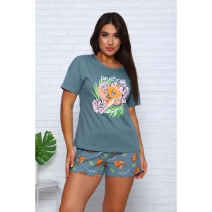 Костюм двойка женский 952-2 кулирка (р-ры: 44-54) зеленый Костюм двойка женский 952-2 кулирка (р-ры: 44-54) зеленый