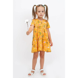 Платье детское "Эмма-3" кулирка (р-ры: 92-134) горчица