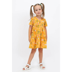 Платье детское "Эмма-3" кулирка (р-ры: 92-134) горчица