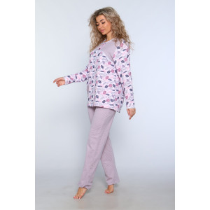 Пижама женская М42 футер (р-ры: 46-60) розовый