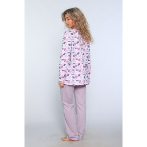 Пижама женская М42 футер (р-ры: 46-60) розовый