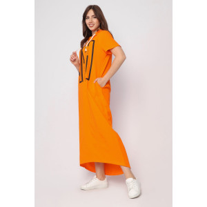 Платье женское "Спорт-шик" кулирка (последний размер) оранж 60