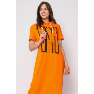 Платье женское "Спорт-шик" кулирка (последний размер) оранж 60
