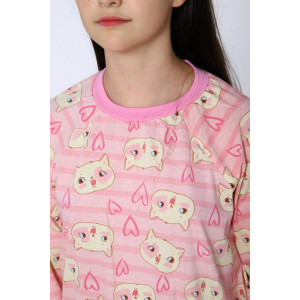 Пижама детская "Регина" кулирка (р-ры: 140-164) розовый