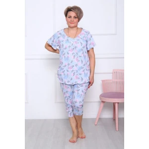 Пижама женская "Марта" кулирка (р-ры: 50-72) бабочки Пижама женская "Марта" кулирка (р-ры: 50-72) бабочки
