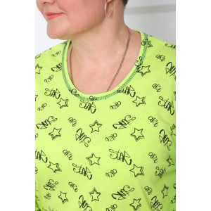 Сорочка женская "Бэлла 2-З" кулирка (р-ры: 48-66) зеленый