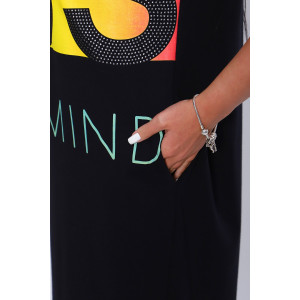 Платье женское №80016 кулирка (р-ры: 48-58) черный