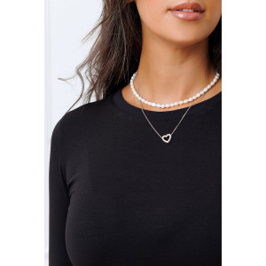 Лонгслив женский №346BLK трикотаж (р-ры: 42-52) черный