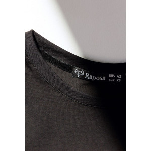 Лонгслив женский №346BLK трикотаж (р-ры: 42-52) черный