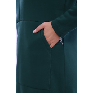 Платье женское №35320 футер 3-х нитка с начесом (р-ры: 46-54) зеленый