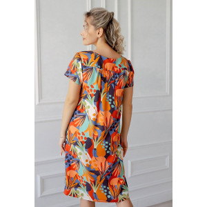 Платье женское "Мелинда" штапель (последний размер) персиковый 52,54,56