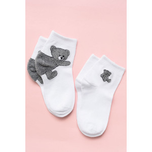 Носки детские "Тедди" серый - упаковка 2 пары