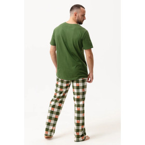 Пижама мужская "Вечеринка" 2149-К трикотаж (р-ры: 48-58) зеленый
