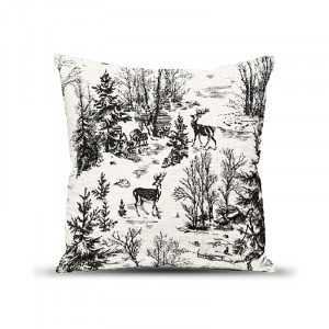 Подушка декоративная с фотопечатью "Зимняя гравюра"