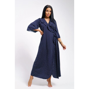 Халат-пеньюар женский "Нефертити" масло (р-ры: 46-60) горох