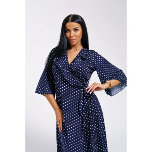 Халат-пеньюар женский "Нефертити" масло (р-ры: 46-60) горох