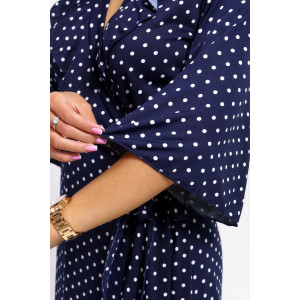 Халат-пеньюар женский "Нефертити" масло (р-ры: 46-60) горох