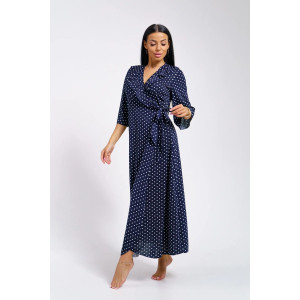 Халат-пеньюар женский "Нефертити" масло (р-ры: 46-60) горох