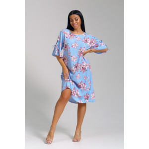 Платье женское "Лилия" штапель (последний размер) голубой 46 Платье женское "Лилия" штапель (последний размер) голубой 46