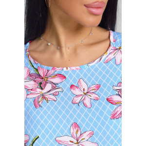 Платье женское "Лилия" штапель (последний размер) голубой 46 Платье женское "Лилия" штапель (последний размер) голубой 46