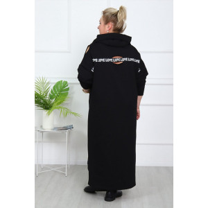 Платье женское "Астара" С-5240 футер (р-ры: 56-68) черный