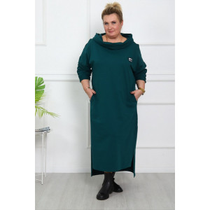 Платье женское "Астара" С-5240 футер (р-ры: 56-68) зеленый