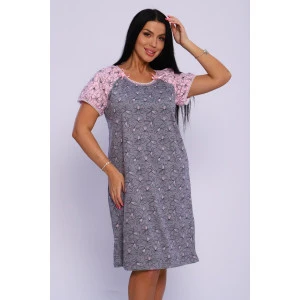 Сорочка женская М296 "Карина" кулирка (р-ры: 46-60) серый новый Сорочка женская М296 "Карина" кулирка (р-ры: 46-60) серый новый
