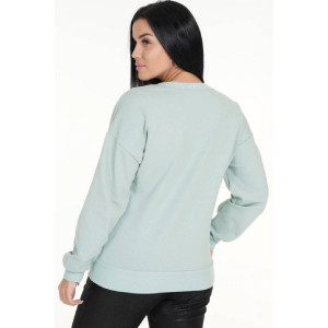 Кофта женская "Молния" футер 2-х нитка с лайкрой (последний размер) ментол 54