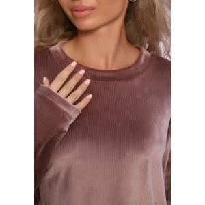 Костюм двойка женский №78536 велюр (р-ры: 42-52) кофейный Костюм двойка женский №78536 велюр (р-ры: 42-52) кофейный
