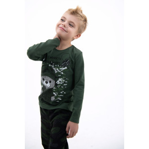 Джемпер детский "Миха" трикотаж (р-ры: 92-146) зеленый