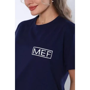 Костюм двойка женский 587 "MEF" кулирка (р-ры: 46-56) темно-синий Костюм двойка женский 587 "MEF" кулирка (р-ры: 46-56) темно-синий