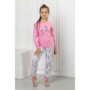 Пижама детская "Дрема-1" кулирка (р-ры: 110-164) розовый