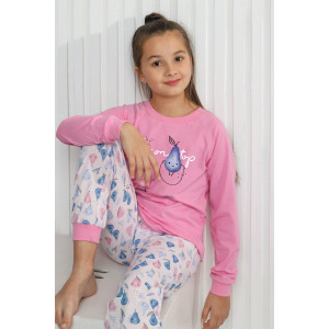 Пижама детская "Дрема-1" кулирка (р-ры: 110-164) розовый