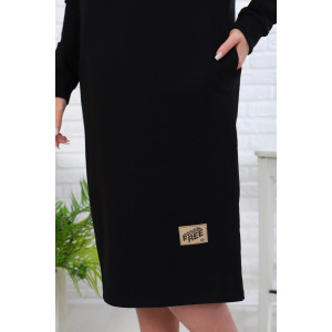 Платье женское АКС-П.№18/2 футер 2-х нитка (последний размер) черный 48,50,52,54